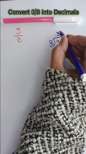 3÷8 |Convert 3/8 into Decimals | Fraction to Decimal Conversion