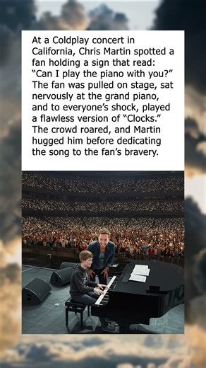 Fan Invited to Play Piano on Stage with Coldplay