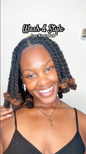 Best Style for LONG LOCS😍 (Loc Knot Bob Tutorial)