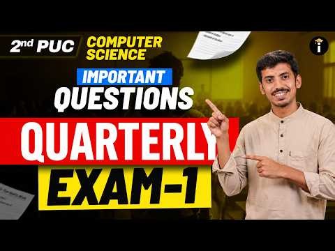 2nd PUC Computer Science Important Questions| Quarterly Exam 1| Must Watch| PUC Karnataka| Parikshe