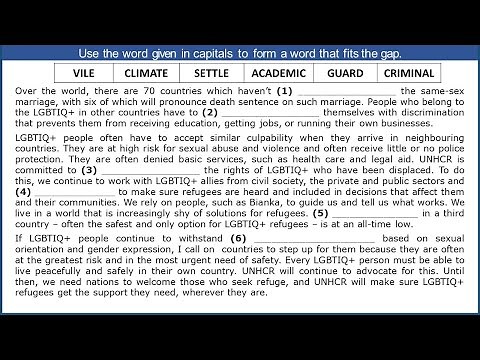 C2 Proficiency | Use of English | Word Formation - Test 1