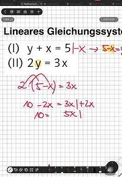 Linear system of equations using substitution method