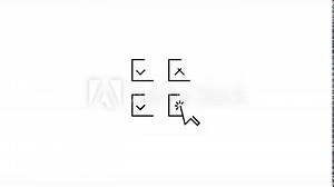 Strategic Steps Action Plan with mouse curser icon animation on white background. Strategic Steps, Action Plan, Mouse Cursor, Icon, Animation, White Background, Strategy, Planning, Implementation,