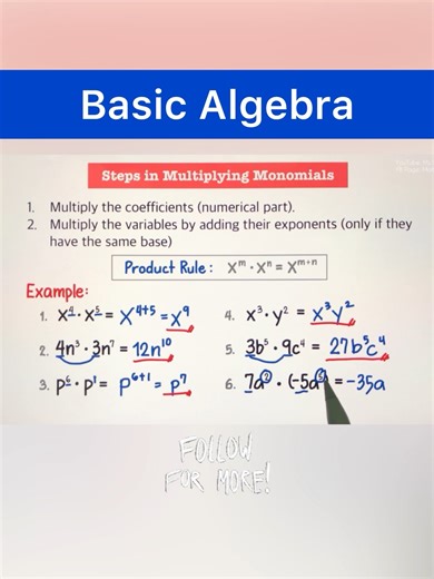14K views · 178 reactions | Still Struggling with Monomials? Watch This!  #algebra | Math Love | Facebook