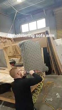 upholstery of sofa arm #diy #sofa#uphplstery