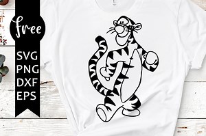 Tigger svg free, winnie the pooh svg, best disney svg files, digital download, shirt design, silhouette cameo, tiger svg, animal svg 0490