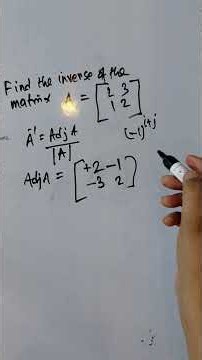 Inverse of a Matrix with Example | Step-by-Step Calculation | Mathematics & Linear Algebra #shorts