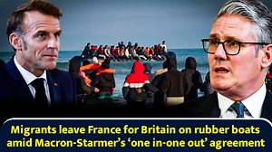 Migrants leave France for Britain on rubber boats amid Macron-Starmer’s ‘one in-one out’ agreement