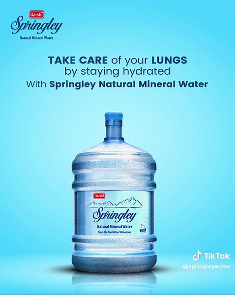 A hydrated body is a healthy body, especially for your lungs in winter! Choose Springley Natural Mineral Water, sourced directly from the Himalayan foothills. #Qarshi #Springley #NaturalMineralWater #HimalayanPurity