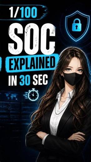 SOC Explained in 30 Seconds | Day 1/100 #100dayschallenge #socanalyst #cybersecurity #viral