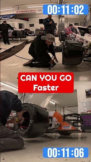 Pit Stop Challenge. Spotter vs. Tire Changer