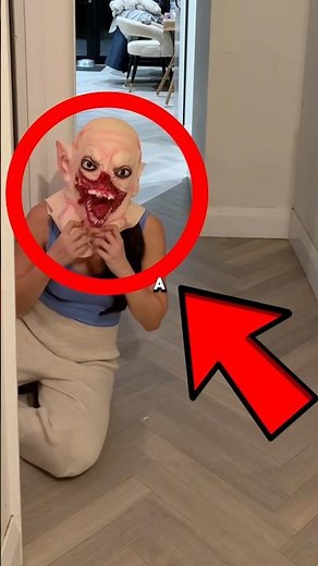 Scary Mask Prank on Husband Gone Hilarious! 🤣 | You Won’t Believe His Reaction #funny #scareprank