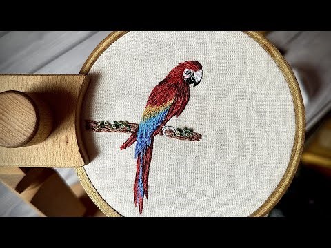Long and short stitch || How to embroider bird || Embroidery for Beginners - Let’s Explore