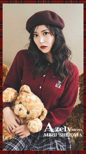 REDYAZEL on Instagram: ". 𝑨𝒛𝒆𝒍𝒚 𝒎𝒆𝒆𝒕𝒔 𝑴𝑰𝑹𝑼 𝑺𝑯𝑰𝑹𝑶𝑴𝑨 REDYAZELのオリジナルアイコン Azely（アゼリー）が誕生🧸 愛らしいくまの女の子Azelyの最新コレクション。 とびきりおしゃれに着こなしてくれた白間美瑠さんと共演♥ Azelyアイテムラインナップ本日公開♡ ┈┈┈┈┈┈┈┈┈┈┈┈┈┈┈┈ 🗓Schedule -10.1 wed 18:00 アイテムラインナップ公開 -10.10 fri 20:00 オンラインショップ先行発売スタート -10.11 sat 全国店舗発売スタート ┈┈┈┈┈┈┈┈┈┈┈┈┈┈┈┈ #redyazel25autumn #REDYAZEL #レディアゼル #Azely #Azely_REDYAZEL #ZOZOTOWN @redyazel @redyazel_staff"