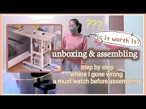 How to Assemble Desk Bedside Computer Table Laptop Desk ( watch this before assembling ) | unboxing