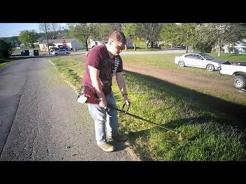 Seventh lawn cutting video 2018 with homelite mighty lite straight shaft weed eater