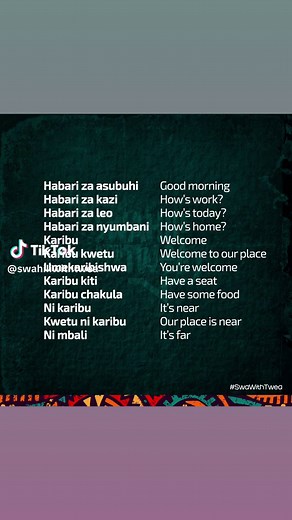 Swahili Basics for Beginners