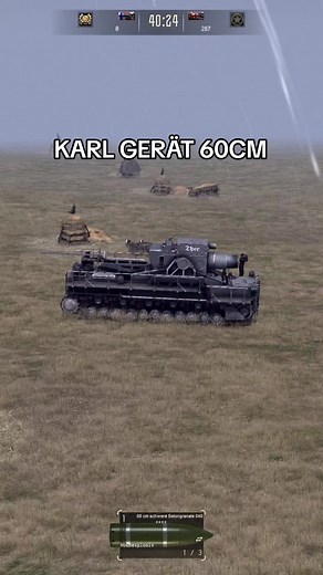 Karl Gerät 040 60cm vs. Allied Forces Gameplay