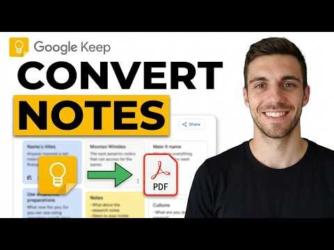 How to Convert Google Keep Notes to PDF for Printing 2026 (Quick Guide)