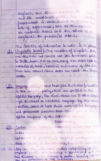 Class 10th Civics Ch-2 Federalism (Notes).