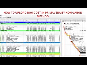 HOW TO IMPORT BOQ COST IN PRIMAVERA P6 BY NON - LABOR METHOD