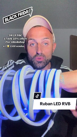 les couleurs sont exceptionnelles alimenté par USB, contrôle par l’application ou la télécommande, lumière d’ambiance pour la télé, les ordinateurs, la chambre, le salon, reconnaissance, musique et voix #blackfriday #ouvretesoffres #viral #tiktokshopblackfriday #rubanled