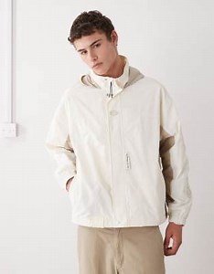 Aape by A Bathing Ape boxy windbreaker jacket in off white and beige | ASOS