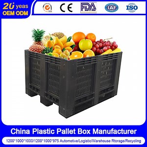 [Hot Item] Collapsible Customized PP Foldable Plastic Pallet Box Container for Agriculture Storage or Transfer