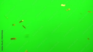 Golden Confetti falling in short interval down