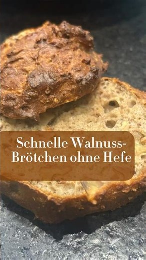 Schnelle Walnussbrötchen ohne Hefe #glutenfrei #zöliakie #glutenfreerezepte #glutenfreebaking