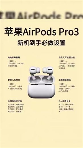 Apple AirPods Pro3 AirPods Pro3 新机到手必做的设置#Airpodspro3 #苹果耳机 #冷知识科普 #Apple官方授权店