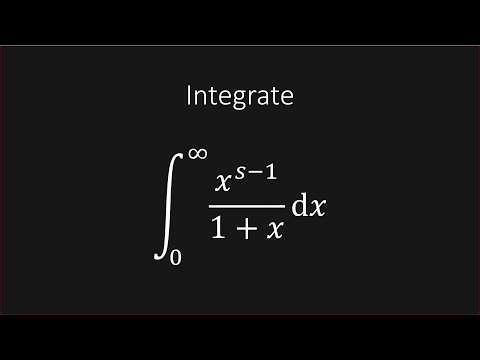 Integrate x^(s-1) / (1+x) dx