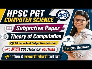 #9 DFA Construction l Complete Revision for HPSC PGT Computer Science | NET GYAN by Jyoti Budhwar