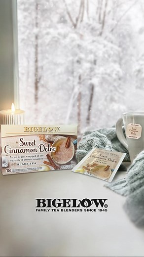 Craving something sweet and spiced? NEW Bigelow Sweet Cinnamon Dolce Tea is festive comfort in a cup! | Bigelow Tea