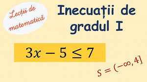 Inecuații de gradul I și inecuații cu modul- Lecție Video I Matera.ro
