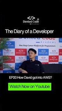 How David got into AWS ? Watch full podcast on our YouTube channel.