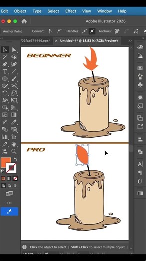 Adobe illustrator tutorial Beginner vs professional #illustrative #adobeillustratorbasics