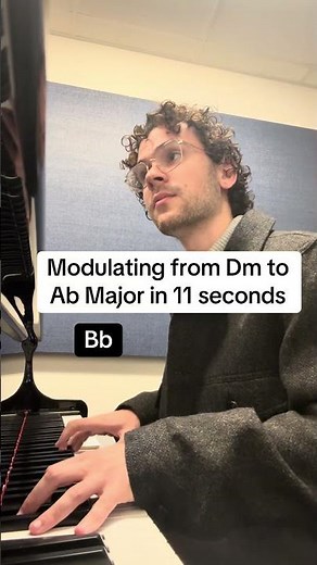 Modulating from D Minor to Ab Major in 11 seconds (Improv)