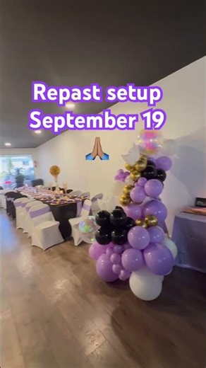 Setup for my children auntie repast #dontowncopyrightstomusic #decor