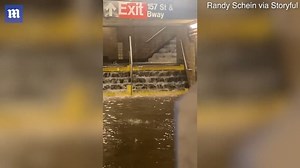 New York City subway operation is affected by flash flooding