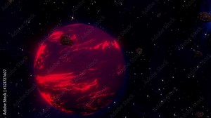 3D model of a planet in space