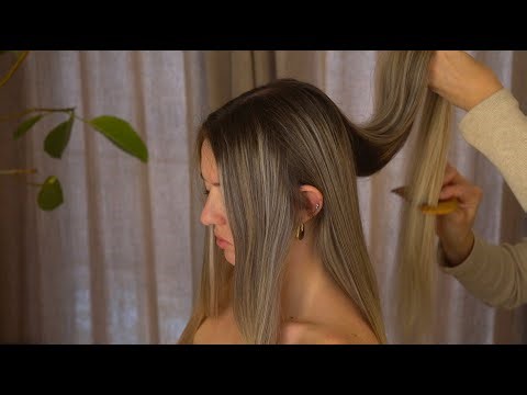 ASMR REAL PERSON HAIR PLAY ON RAPUNZEL 💫 💕 (NO TALKING)