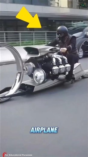 A Motorcycle With an Airplane Engine. Yes, It's Real. #usashorts#technology#fyp