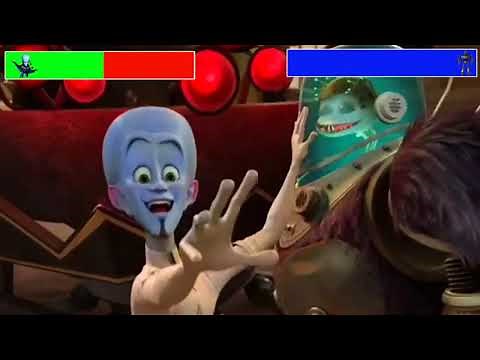 Megamind: The Button of Doom (2011) Final Battle with healthbars