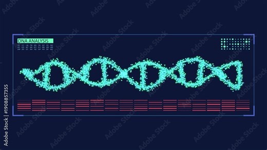 Dna double helix structure analysis digital representation for genetic research and molecular biology studies purpose