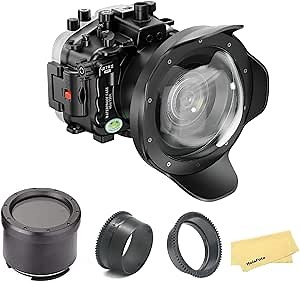 Seafrogs Underwater Housing for Sony A7iii A7riii +WA005F Dome Port Kit [40m/130ft] Waterproof Case with 6" Dome for Sony A7r3 A7m3+ 16-35mm F4, 28-70mm F3.5-5.6