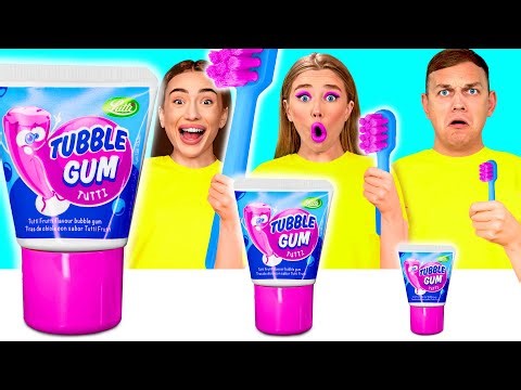 Big, Medium and Small Plate Challenge | Crazy Food Situations by BaRaDa Challenge