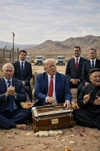 “When Trump sings qawwali and Putin joins the beat… 😂 epic parody!” #usa #satire #usashorts #gold