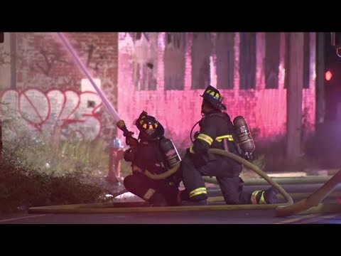 Large fire breaks out at warehouse on Cleveland's east side