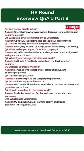 HR Round Interview Questions & Answers –PART 3, #careergrowth #interviewpreparation #studymotivation